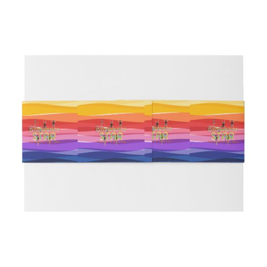 TOP Gymnastics Star Uitnodigingen Wikkel (Achterkant Voorbeeld)