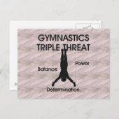 TOP Gymnastics Triple Threat (Mannen) Briefkaart (Voorkant / Achterkant)