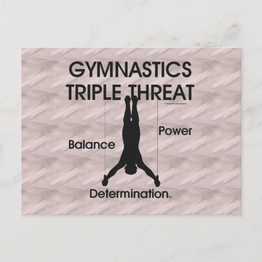 TOP Gymnastics Triple Threat (Mannen) Briefkaart (Voorkant)