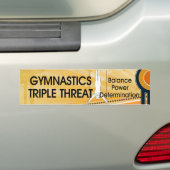 TOP Gymnastics Triple Threat (Mannen) Bumpersticker (Op auto)