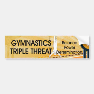 TOP Gymnastics Triple Threat (Mannen) Bumpersticker