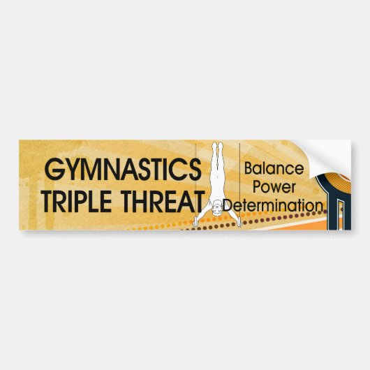 TOP Gymnastics Triple Threat (Mannen) Bumpersticker (Voorkant)