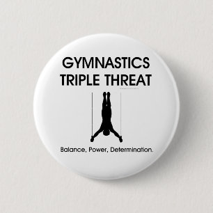 TOP Gymnastics Triple Threat (Mannen) Ronde Button 5,7 Cm