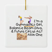 TOP-gymnastiek in één Keramisch Ornament (Achterkant)