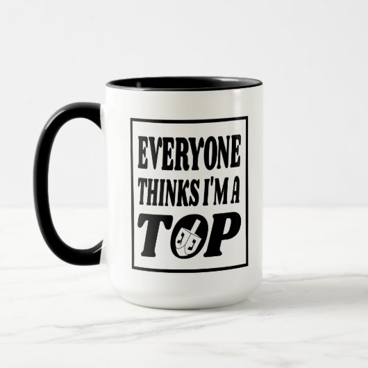 Top Hanukkah Dreidel Joke Gift Mok (Links)