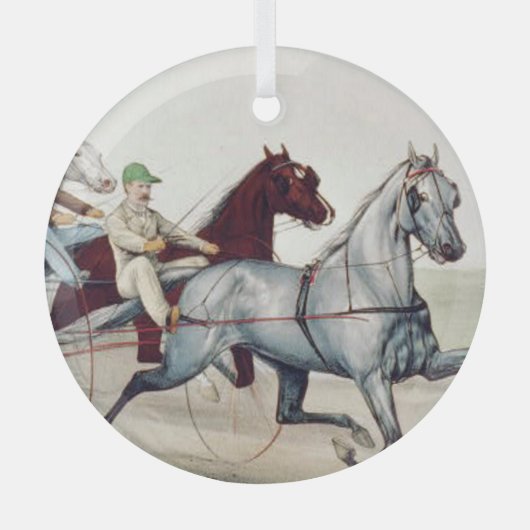 TOP Harness Racing Glass Ornament (Voorkant)