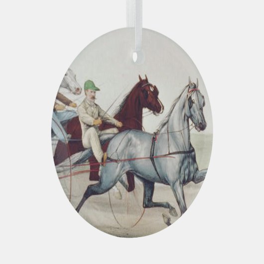 TOP Harness Racing Glass Ornament (Voorkant Rechts)