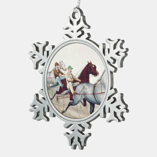 TOP Harness Racing Tin Sneeuwvlok Ornament (Rechts)