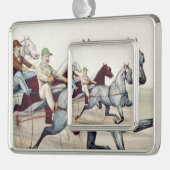 TOP Harness Racing Verzilverd Omlijst Ornament (Links)