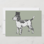 Top Hat Beagle hond eigenzinnig grillig Kaart (Voorkant)