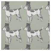 Top Hat Beagle hond eigenzinnig grillig Stof (Swatch)