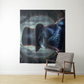 Top Hat Blackbird The Raven Wandkleed (In situ)