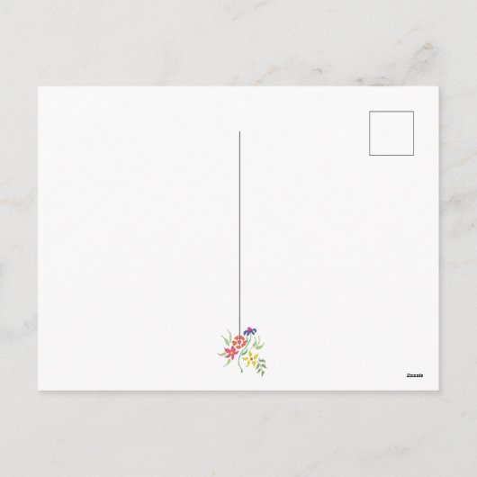 Top Hat Bow Stropdas Spring Flowers Groundhog Feestdagenkaart (Achterkant)