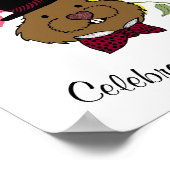 Top Hat Bow Stropdas Spring Flowers Poster (Hoek)