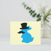 Top Hat Bunny Rabbit Briefkaart (Staand voorkant)