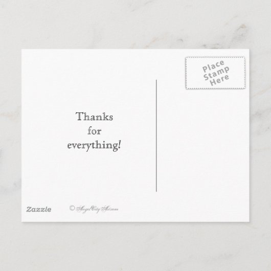 Top Hat Cat Custom Dank u Briefkaart (Achterkant)