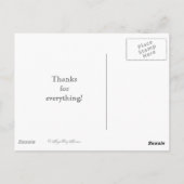 Top Hat Cat Custom Dank u Briefkaart (Achterkant)