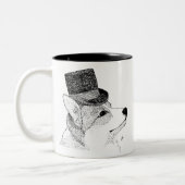 Top Hat Corgi Tweekleurige Koffiemok (Links)