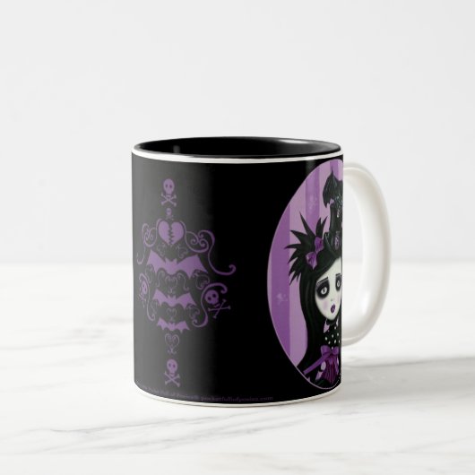 Top Hat Delphinia Tweekleurige Koffiemok (Voorkant rechts)