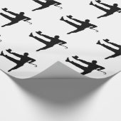 Top Hat en Cane Tap Dancer Cadeaupapier (Hoek)