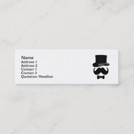 Top Hat en Mustache Mini Visitekaartje