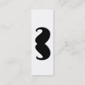 Top Hat en Mustache Mini Visitekaartje (Achterkant)