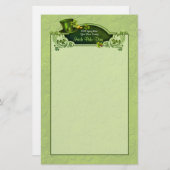 Top Hat en Shamrocks - Aanpassen Briefpapier (Voorkant / Achterkant)