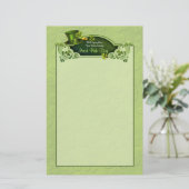 Top Hat en Shamrocks - Aanpassen Briefpapier (Staand voorkant)