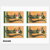 Top Hat Gator Rechthoekige Sticker (Vel)