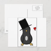 Top Hat Penguin Briefkaart (Voorkant / Achterkant)