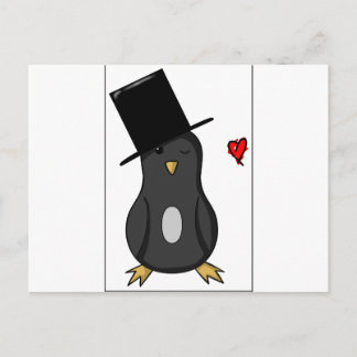 Top Hat Penguin Briefkaart