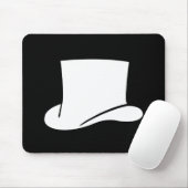 Top Hat Pictogram Mousepad Muismat (Met muis)