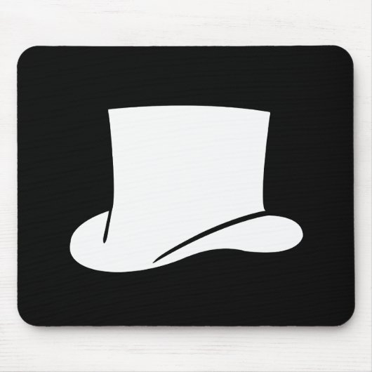 Top Hat Pictogram Mousepad Muismat (Voorkant)