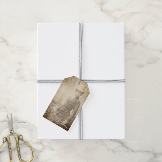 Top Hat Riders Journaling Label Cadeaulabel (Met Touw)