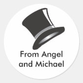 Top Hat Ronde Sticker (Voorkant)