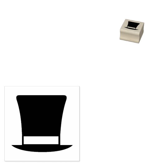 "Top Hat" Rubberen stempel (Gestempeld)