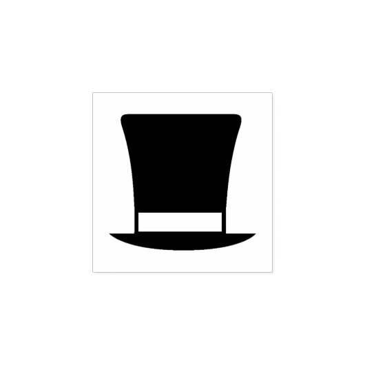 "Top Hat" Rubberen stempel (Afrduk)