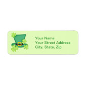 Top Hat Shamrocks Lime Green Sticker (Voorkant)