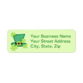 Top Hat Shamrocks Lime Green Sticker (Voorkant)