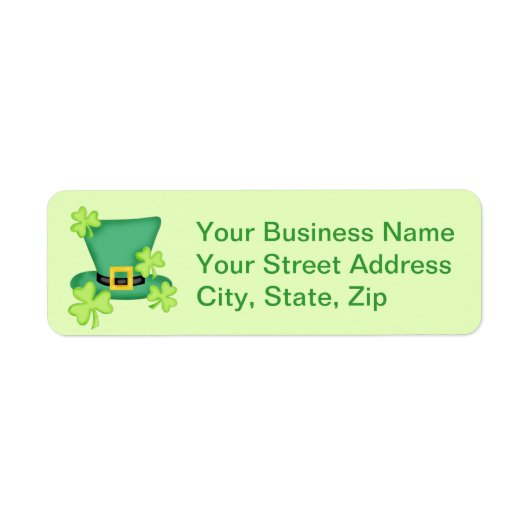 Top Hat Shamrocks Lime Green Sticker (Voorkant)