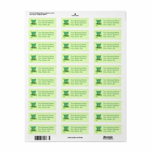 Top Hat Shamrocks Lime Green Sticker (Full Sheet)