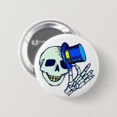 Top Hat Skeleton Button (Voorkant /achterkant)