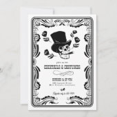  Top Hat Skull Adult Halloween Party Kaart (Voorkant)