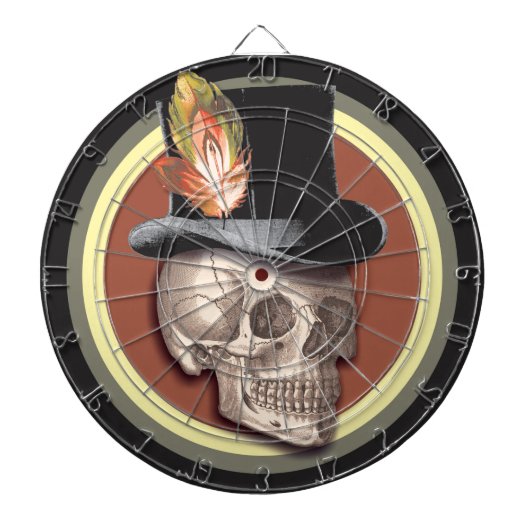 Top Hat Skull Dartboard Dartbord (Voorkant)