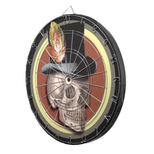 Top Hat Skull Dartboard Dartbord (Voorkant Rechts)