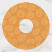 Top Hat Skull Halloween Wijnglaslabel (Achterkant)