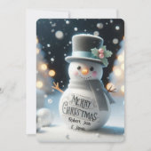 Top Hat Snowman Feestdagenkaart (Voorkant)