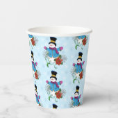 Top Hat Snowman Papieren Bekers (Achterkant)