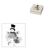 Top Hat Snowman Rubberstempel (Gestempeld)