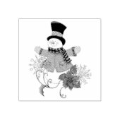 Top Hat Snowman Rubberstempel (Afrduk)